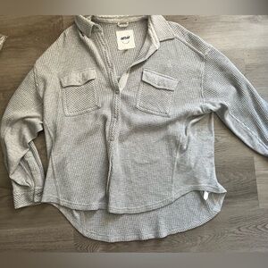Light Gray Aerie Cardigan Sweater